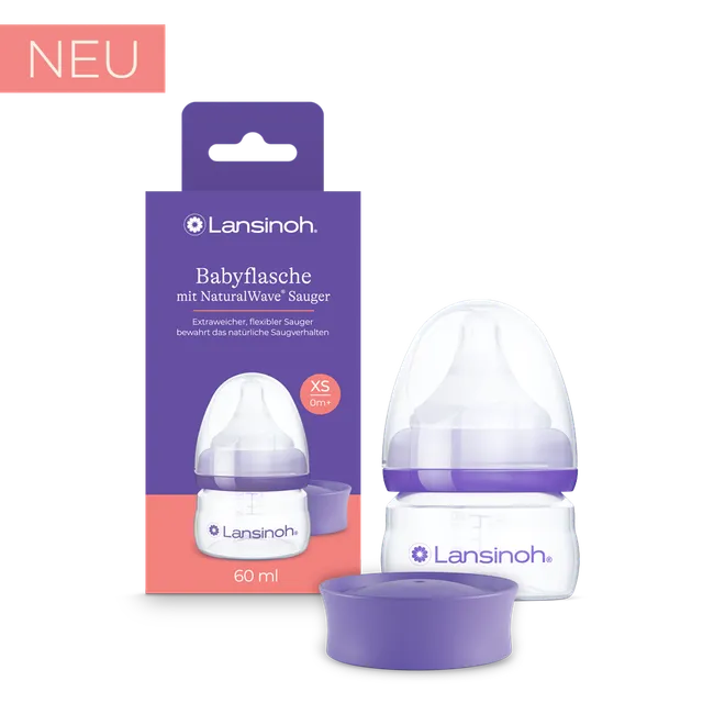 lansinoh-naturalwave-babyflasche-60-ml-mit-sauger-xs image 1