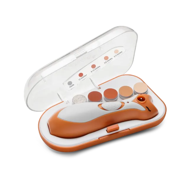 haakaa-clever-fox-nagelpflege-set-elektrischer-baby-nageltrimmer-mit-led-licht-u image 1