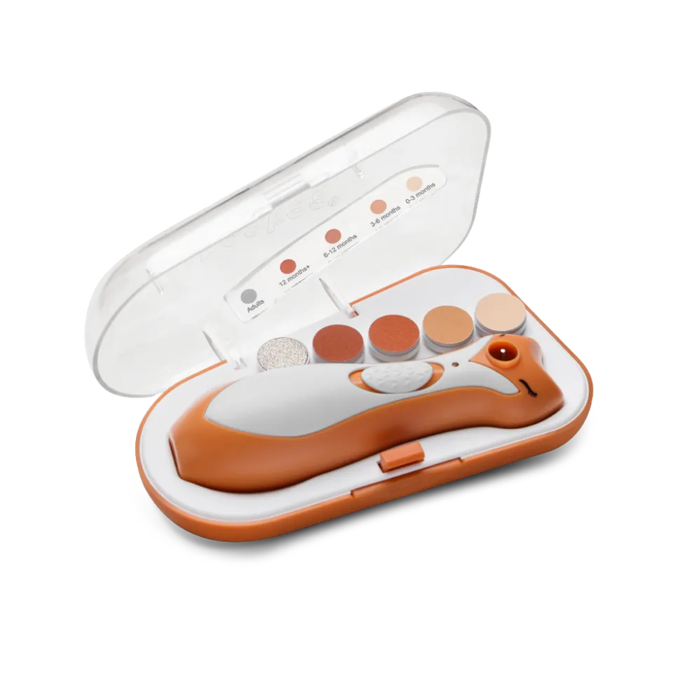 haakaa-clever-fox-nagelpflege-set-elektrischer-baby-nageltrimmer-mit-led-licht-u image 1