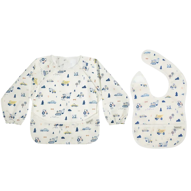 haakaa-mess-free-smock-bib-set-malerkittel-l-tzchen-set-mit-kr-melfangtasche image 1