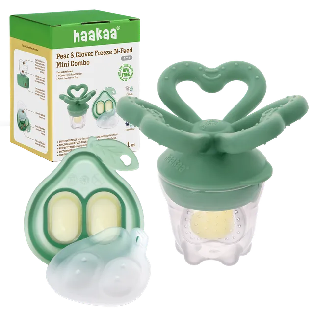 haakaa-pear-clover-freeze-n-feed-mini-combo-fresh-food-feeder-bei-ring-set-mit-m image 1