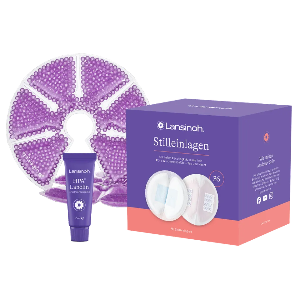 lansinoh-stillset-komplettes-still-starterset-mit-stilleinlagen-und-k-hlkompress image 1