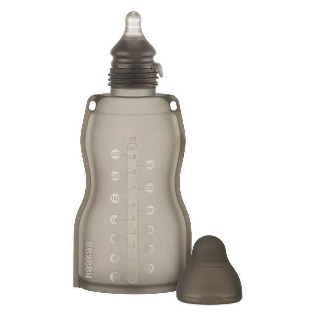 haakaa-silicone-squeeze-feed-bag-260-ml-quetschbeutel-mit-sauger-f-r-babymilch-s image 1