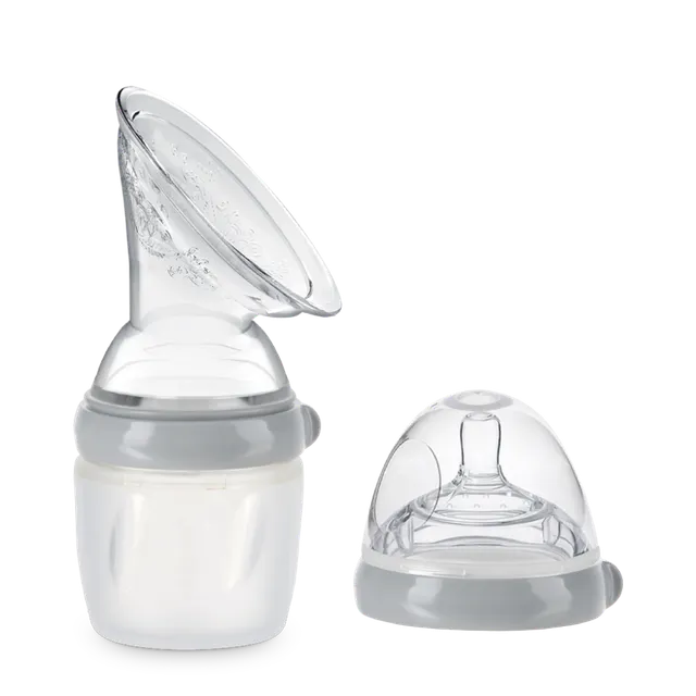 haakaa-generation-3-160ml-silikon-milchpumpe-mit-babyflaschen-top-set-2-in-1-abp image 1