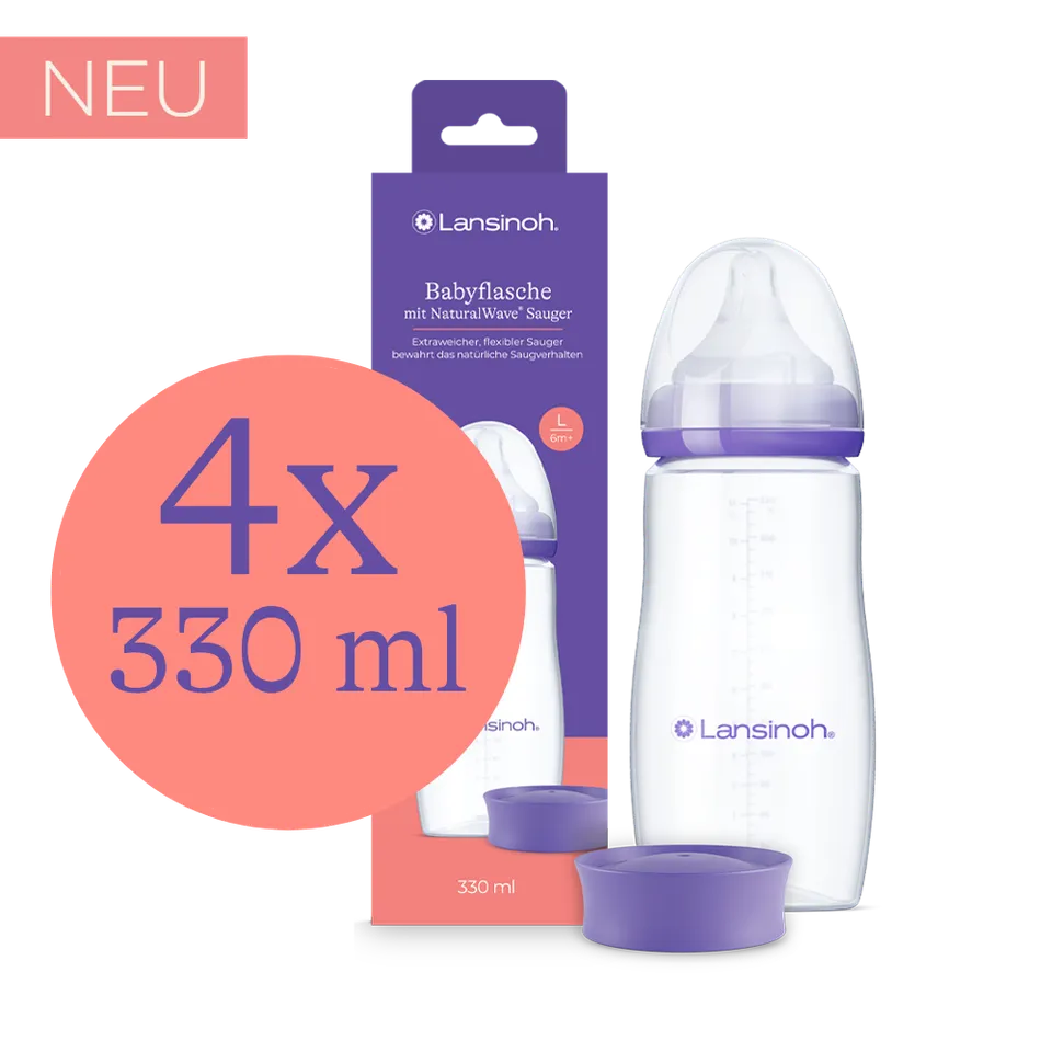 lansinoh-babyflasche-mit-naturalwave-sauger-l-4-x-330-ml-4er-set image 1