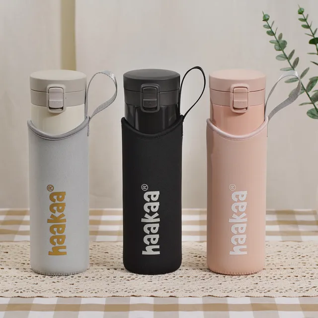 haakaa-edelstahl-thermoflasche-750-ml-mit-neopren-schutzh-lle-combo-set-mit-snap image 1