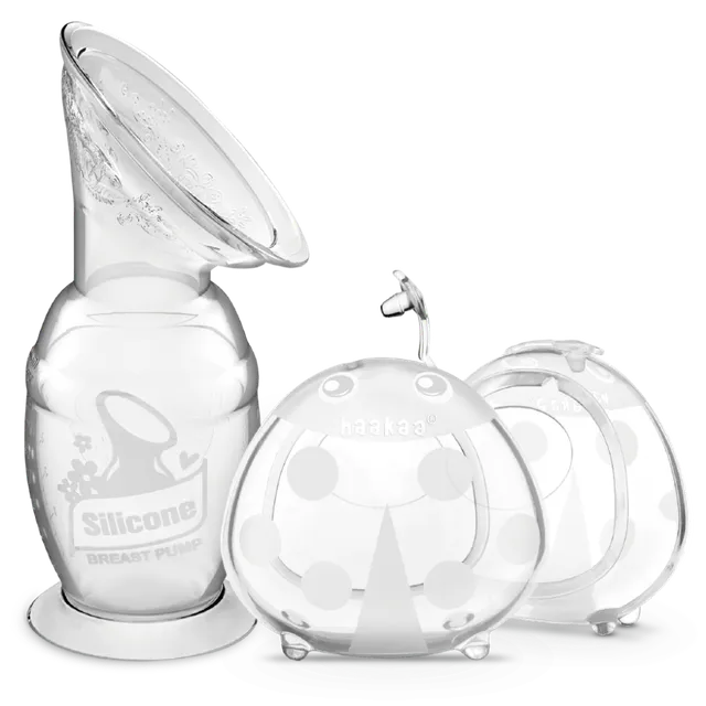 haakaa-ladybug-set-silikon-milchauffangschale-75-ml-tragbare-silikonmilchpumpe-1 image 1