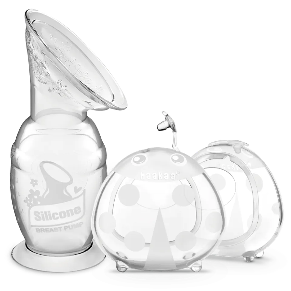 haakaa-ladybug-set-silikon-milchauffangschale-75-ml-tragbare-silikonmilchpumpe-1 image 1