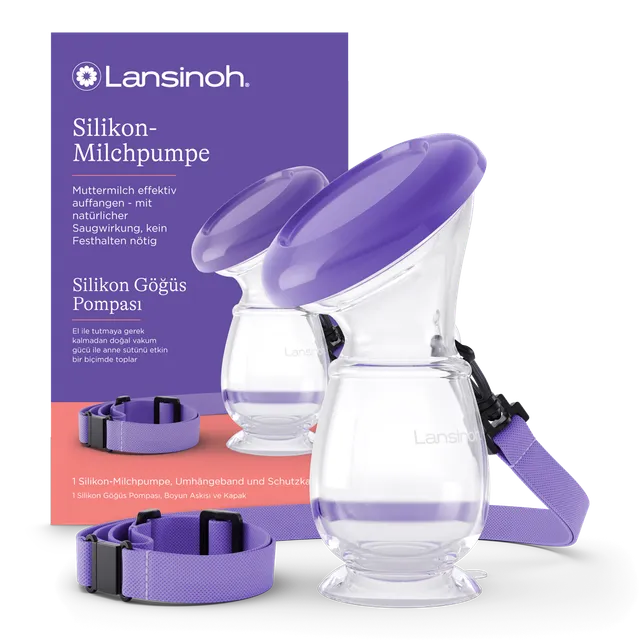 lansinoh-silikon-milchpumpe-manuelle-milchpumpe-zum-milchauffangen-aus-100-silik image 1