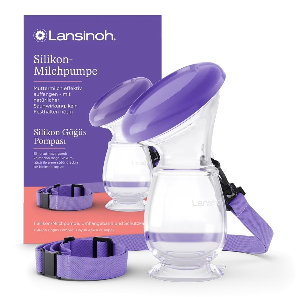 lansinoh-silikon-milchpumpe-manuelle-milchpumpe-zum-milchauffangen-aus-100-silik image 1
