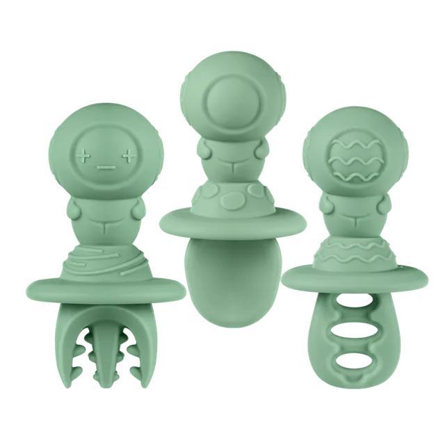 haakaa-astronaut-beginner-silicone-cutlery-set-silikon-besteck-set-f-r-babys-mit image 1