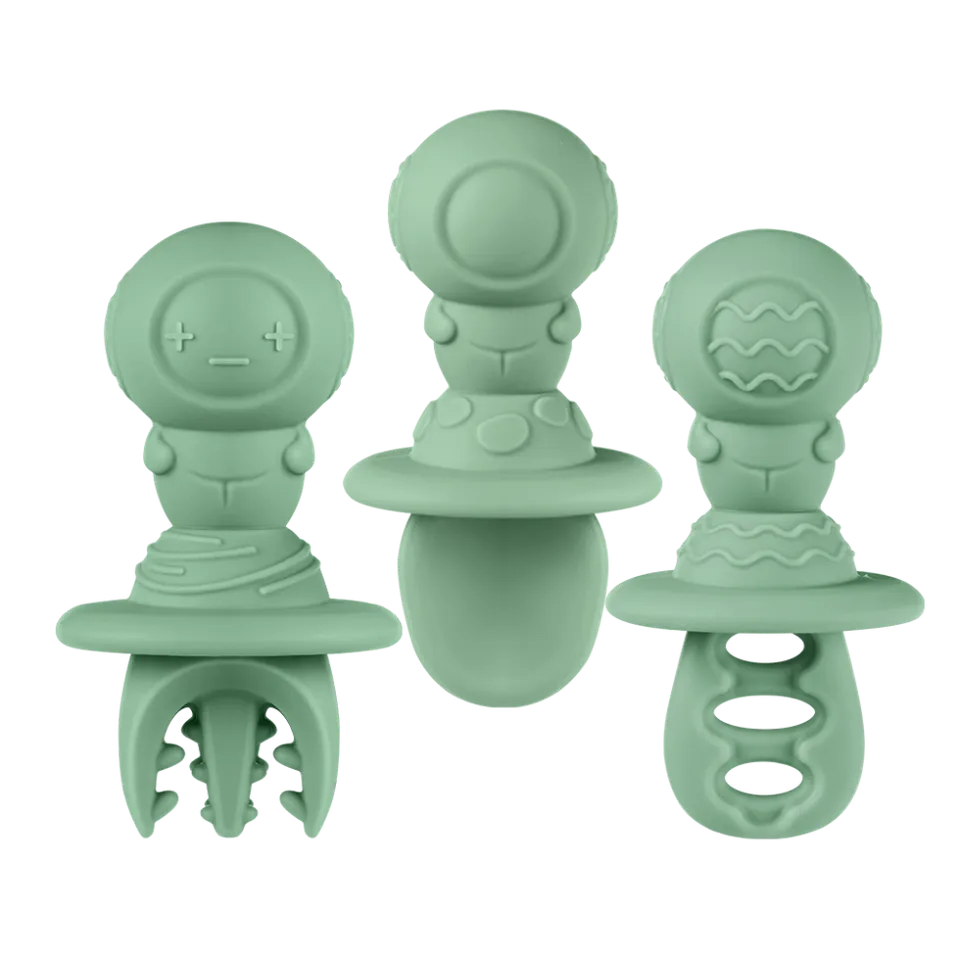 haakaa-astronaut-beginner-silicone-cutlery-set-silikon-besteck-set-f-r-babys-mit image 1