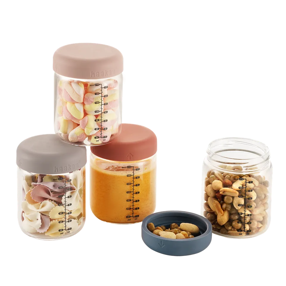 haakaa-glas-aufbewahrungsgl-ser-set-210-ml-4-teilig-mit-dichten-silikon-deckeln- image 1