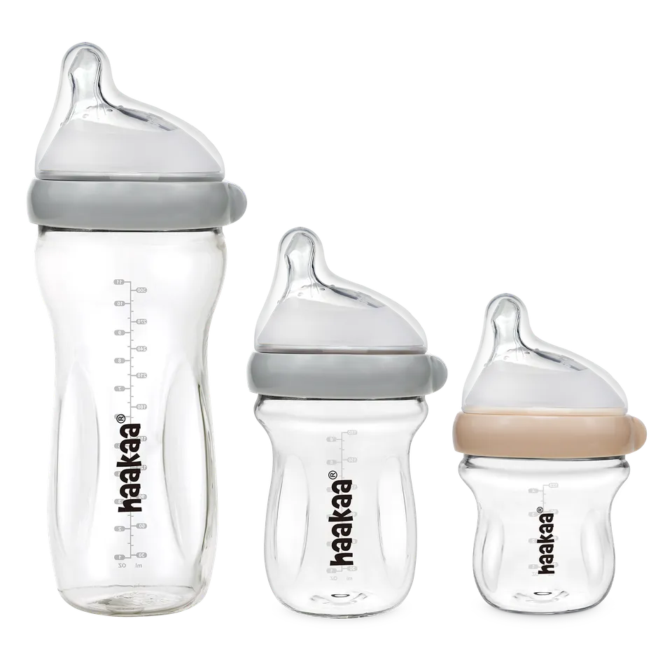 haakaa-generation-3-glas-babyflasche-120-ml-180-ml-300-ml-mit-orthodontischem-sa image 1