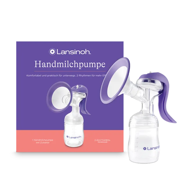 lansinoh-handmilchpumpe-manuelle-einzel-milchpumpe-mit-flexibler-silikon-brustha image 1