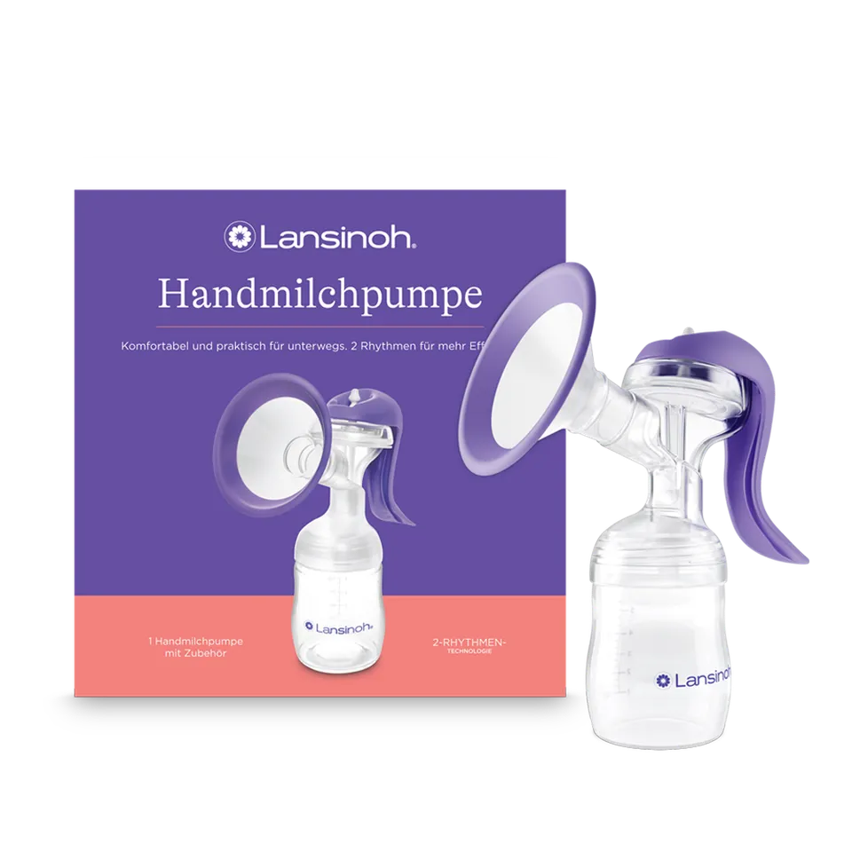 lansinoh-handmilchpumpe-manuelle-einzel-milchpumpe-mit-flexibler-silikon-brustha image 1