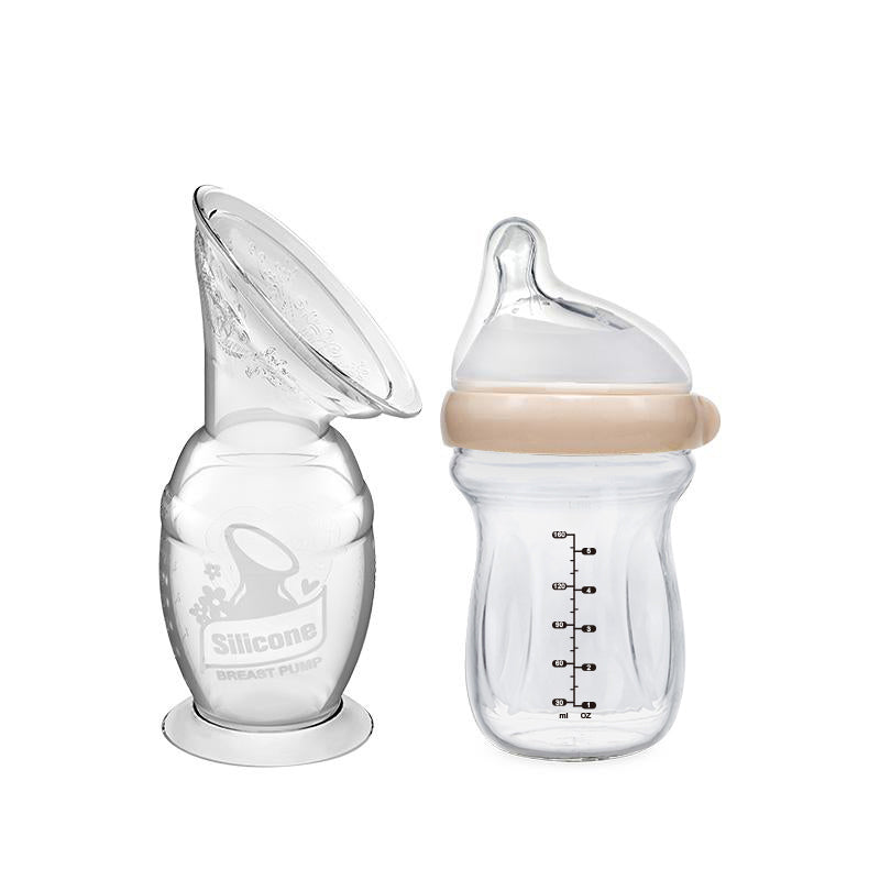 haakaa-generation-2-silikon-milchpumpe-150-ml-gen-3-glas-babyflasche-160-ml-komb image 8
