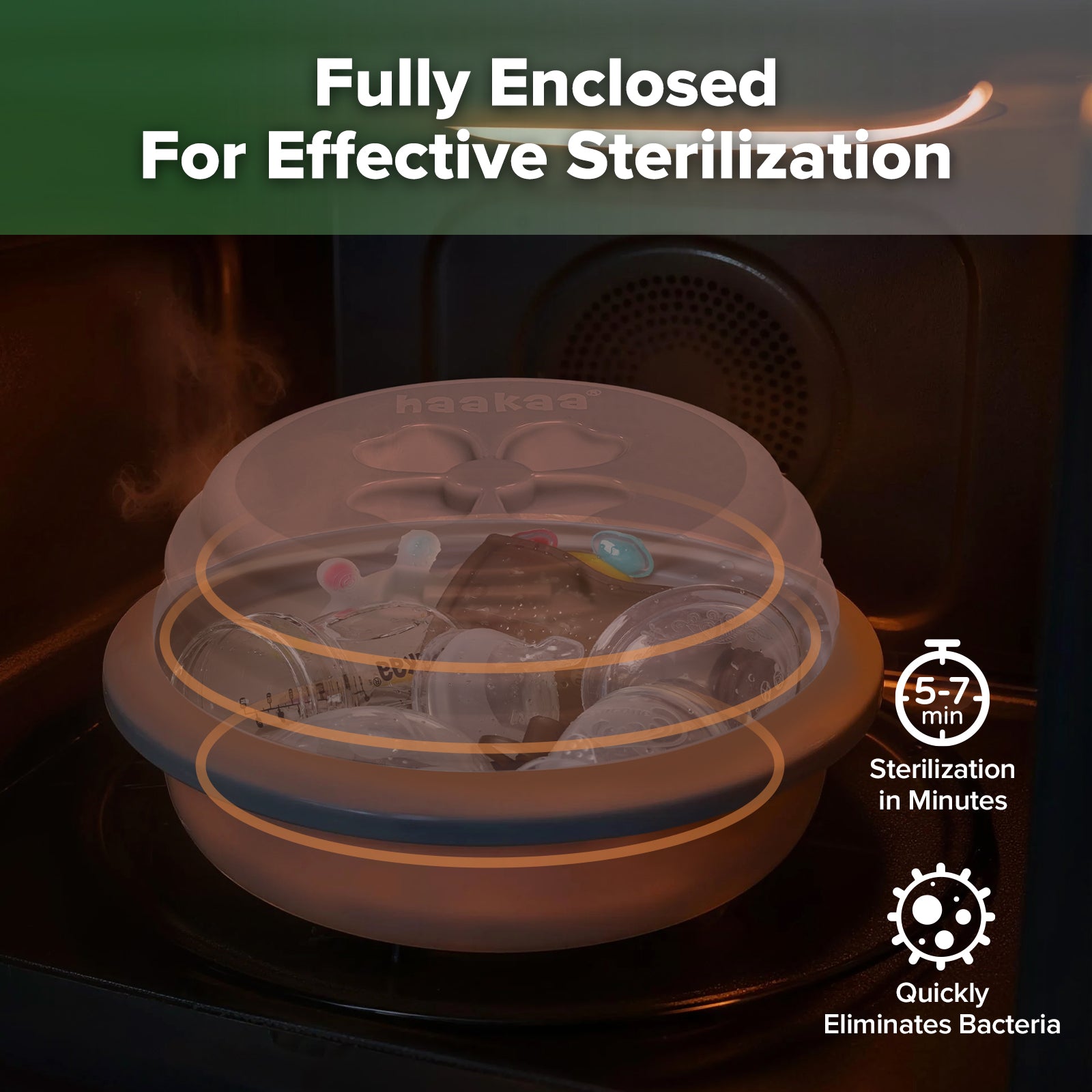 haakaa-multipurpose-silikon-mikrowellen-sterilisator-dampfgarer image 3