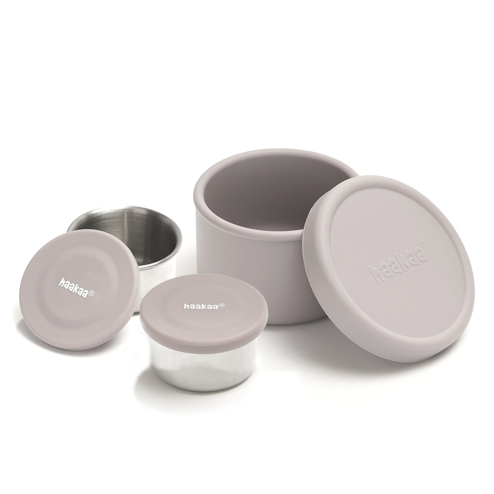 haakaa-edelstahl-lunchbox-mit-snack-beh-ltern-auslaufsichere-brotdose-mit-3-f-ch image 3