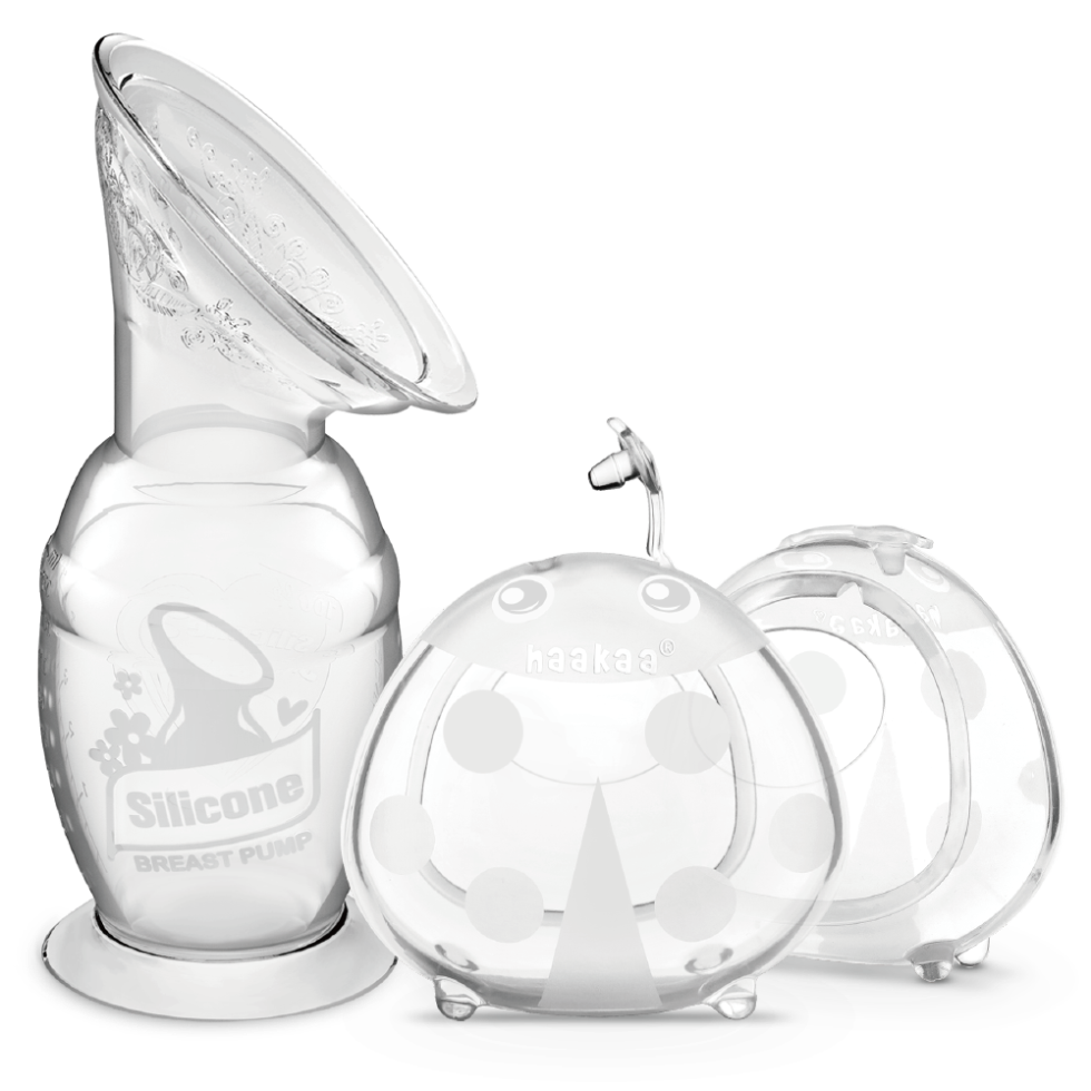 haakaa-ladybug-set-silikon-milchauffangschale-75-ml-tragbare-silikonmilchpumpe-1 image 1