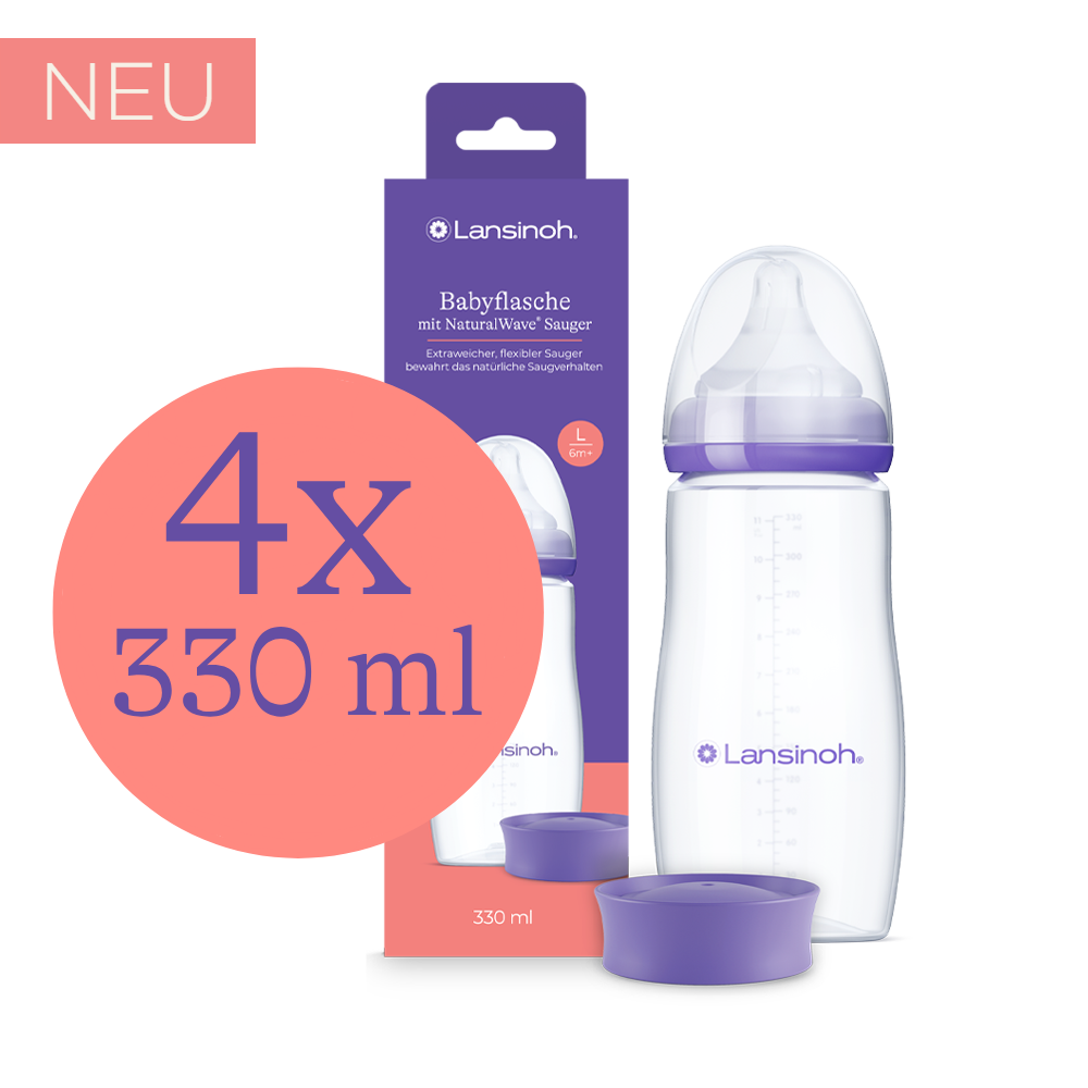 lansinoh-babyflasche-mit-naturalwave-sauger-l-4-x-330-ml-4er-set image 1