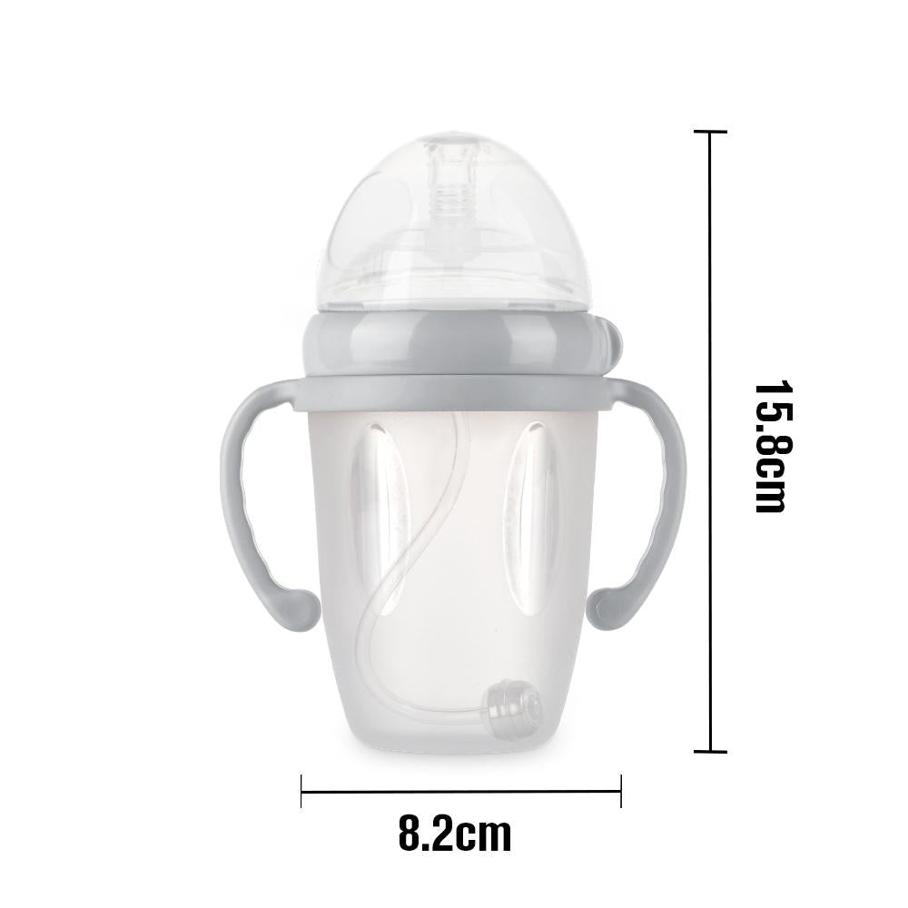 haakaa-generation-3-silicone-sippy-spout-bottle-250-ml-trinklernflasche-mit-besc image 3