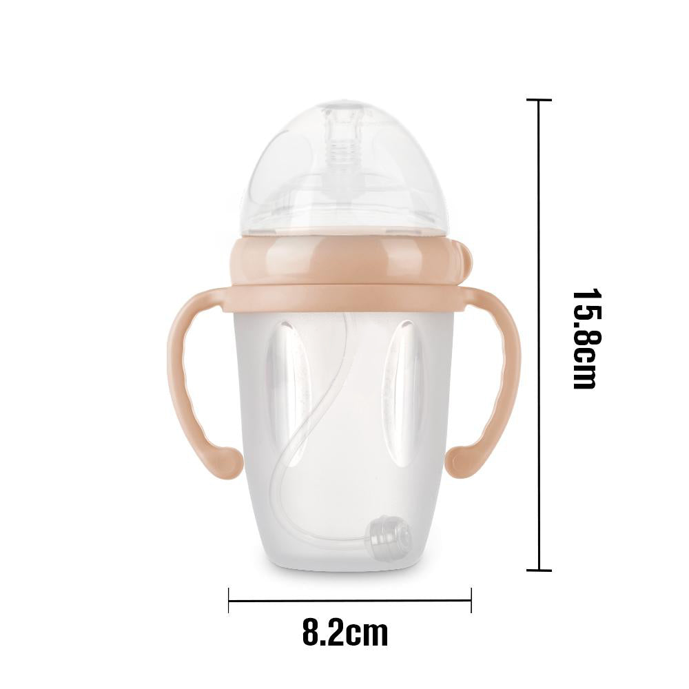 haakaa-generation-3-silicone-sippy-spout-bottle-250-ml-trinklernflasche-mit-besc image 4