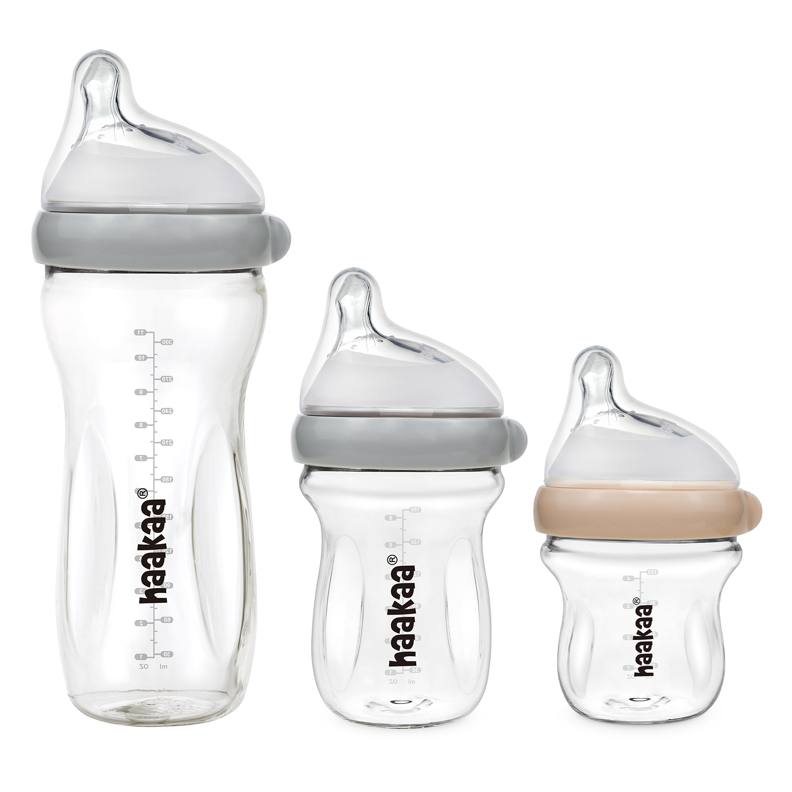 haakaa-generation-3-glas-babyflasche-120-ml-180-ml-300-ml-mit-orthodontischem-sa image 1