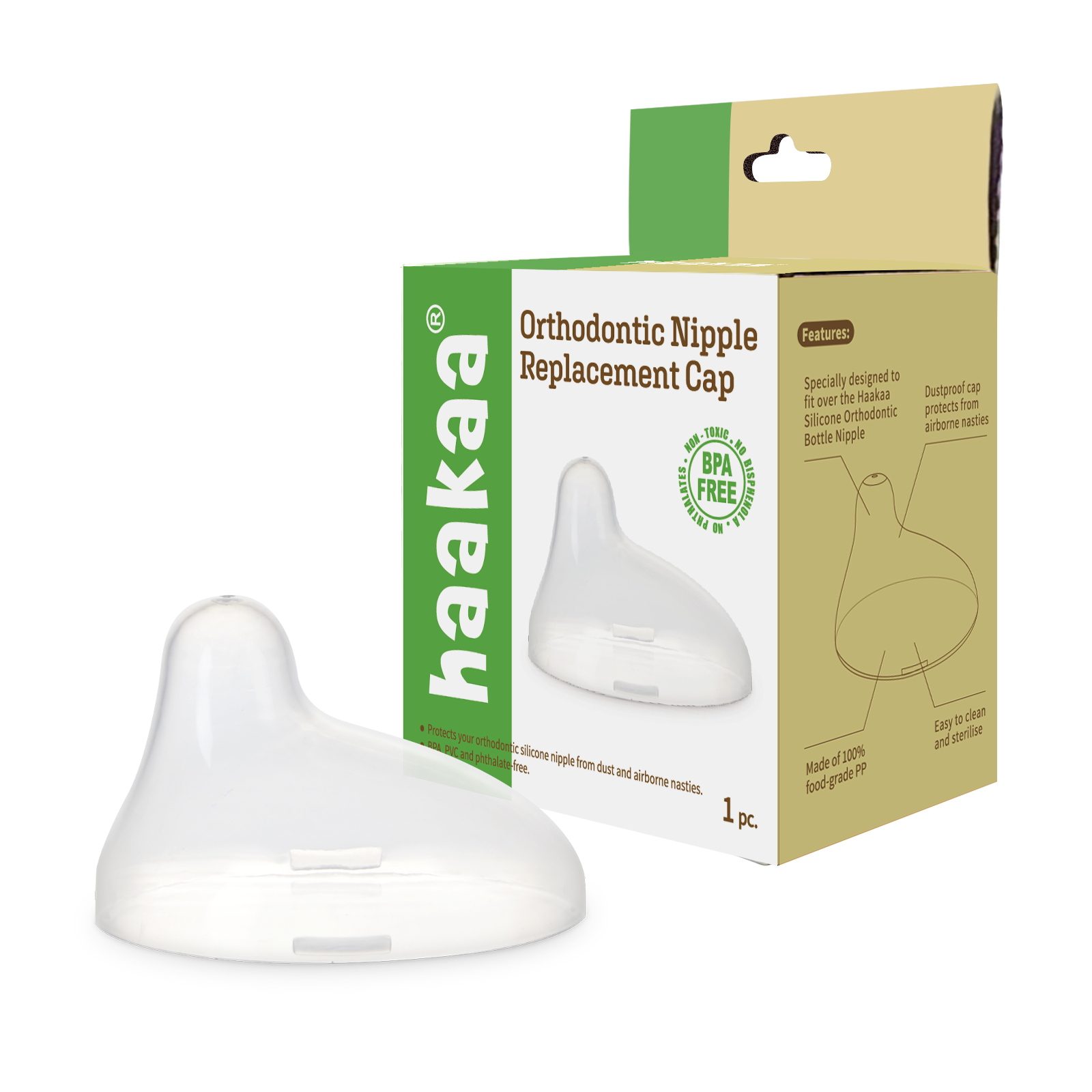 haakaa-generation-3-orthodontic-sauger-ersatzkappe-schutzkappe-f-r-gen-3-flasche image 1