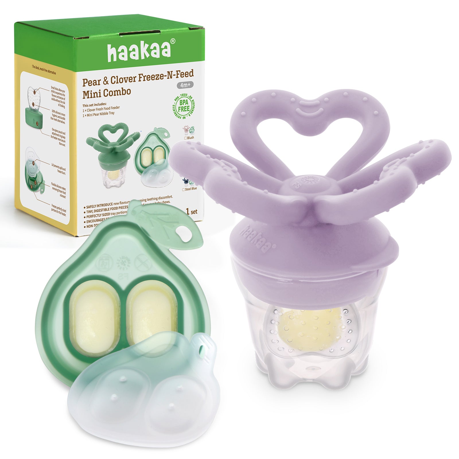 haakaa-pear-clover-freeze-n-feed-mini-combo-fresh-food-feeder-bei-ring-set-mit-m image 7