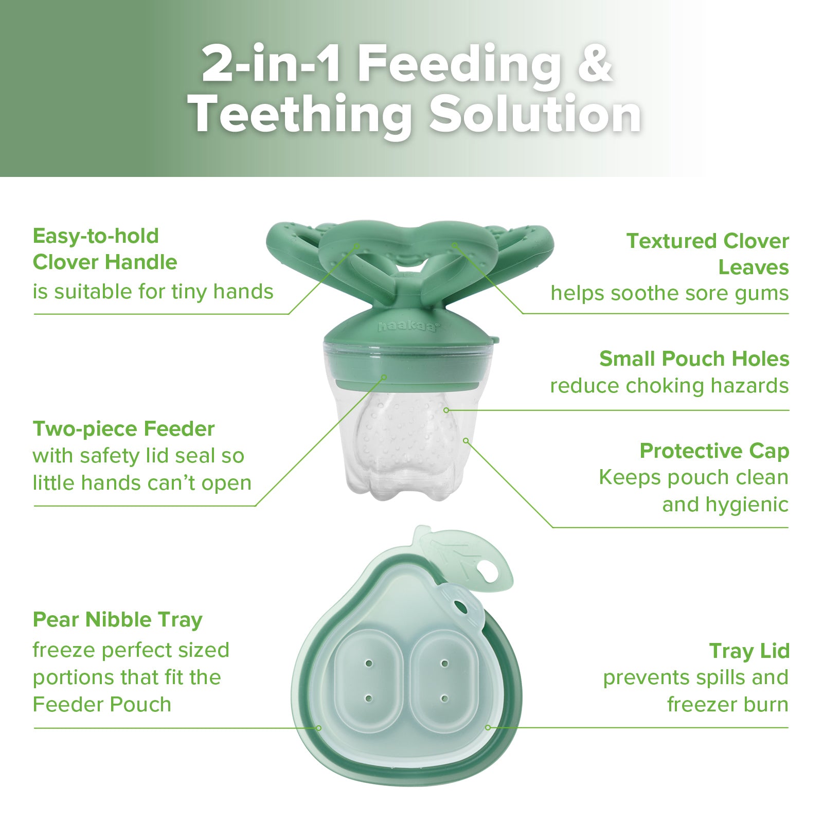 haakaa-pear-clover-freeze-n-feed-mini-combo-fresh-food-feeder-bei-ring-set-mit-m image 2