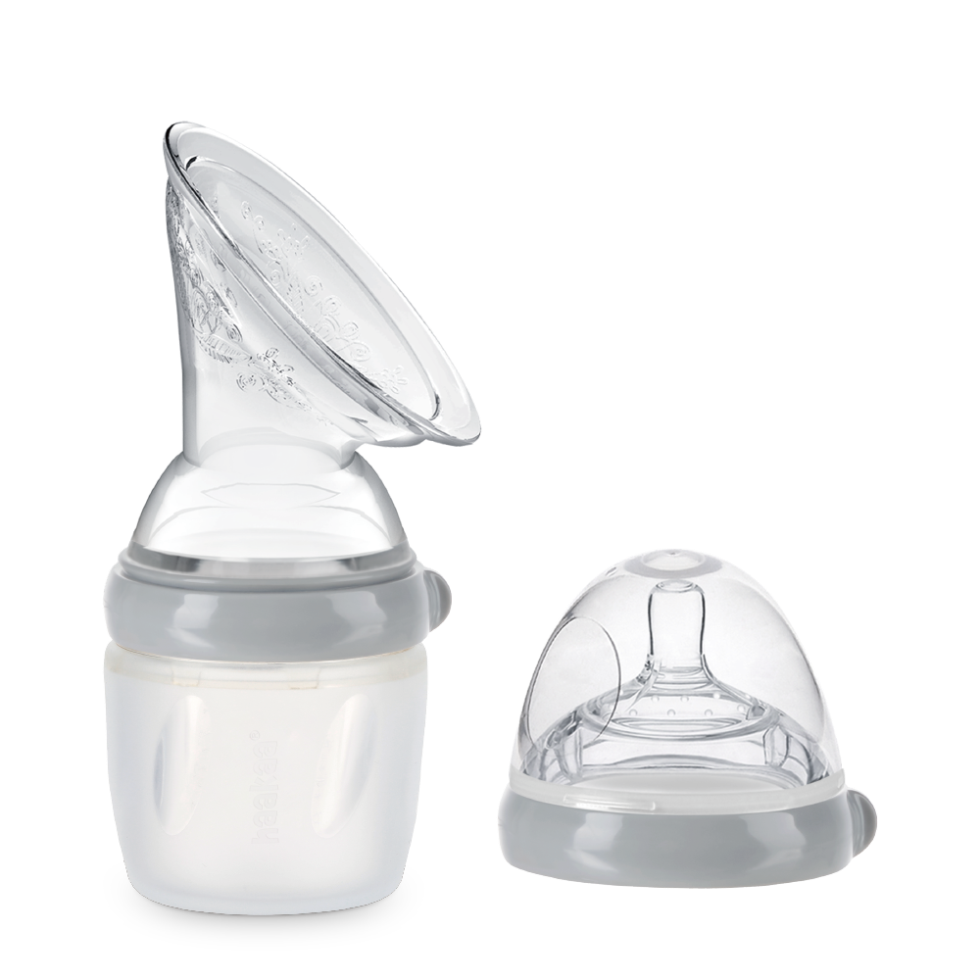haakaa-generation-3-160ml-silikon-milchpumpe-mit-babyflaschen-top-set-2-in-1-abp image 1