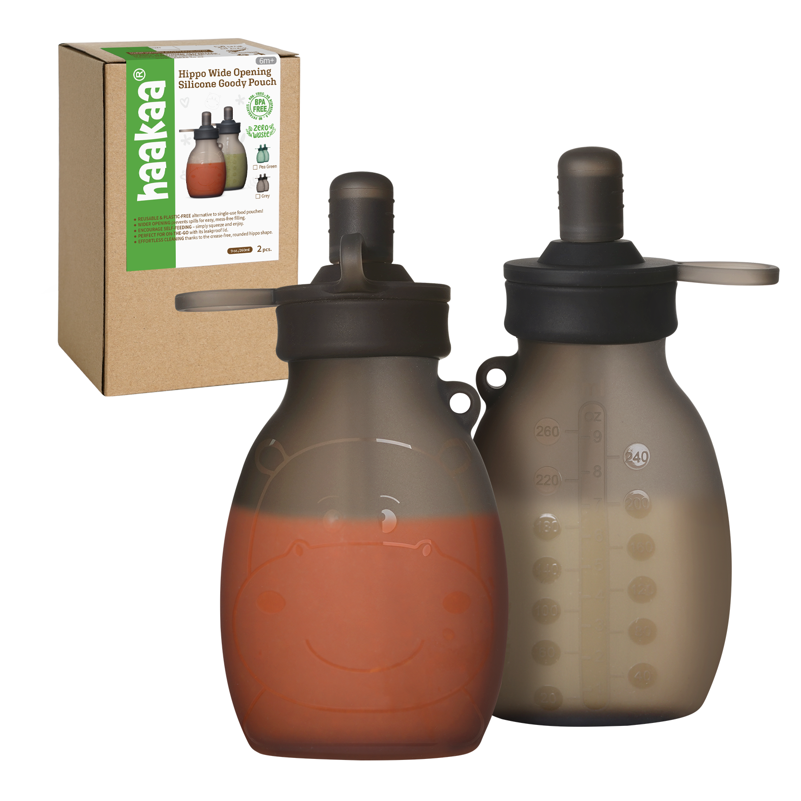 haakaa-hippo-wide-opening-silicone-goody-pouch-260-ml-wiederverwendbarer-silikon image 1