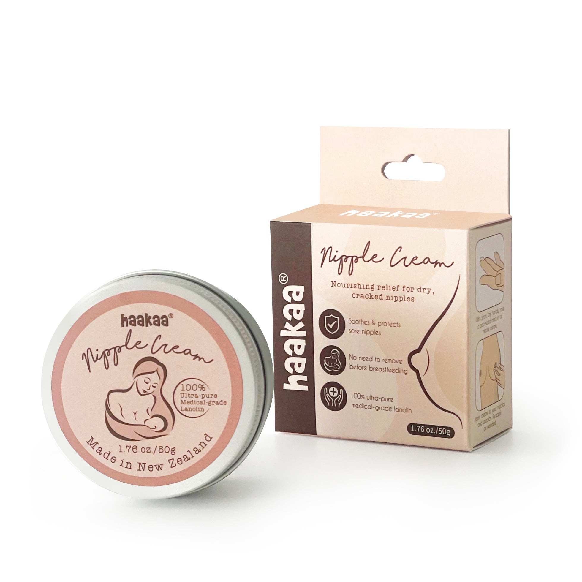 haakaa-nipple-cream-50g-100-medizinisches-lanolin-made-in-new-zealand image 2