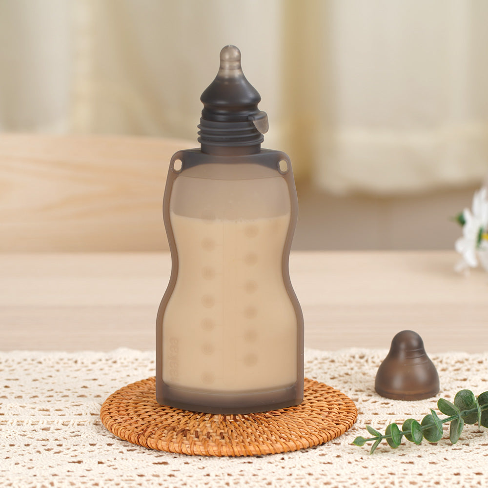 haakaa-silicone-squeeze-feed-bag-260-ml-quetschbeutel-mit-sauger-f-r-babymilch-s image 2