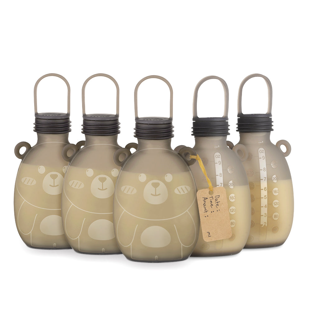 haakaa-happii-bear-silikon-milchbeutel-260-ml-wiederverwendbarer-milchspeicher-b image 7