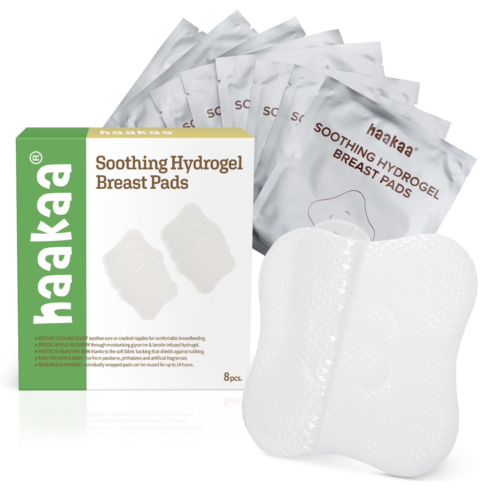 haakaa-soothing-hydrogel-breast-pads-k-hlende-hydrogel-stillpads-mit-lanolin-und image 2