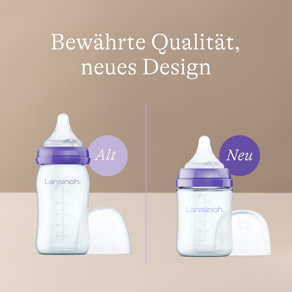 lansinoh-glas-babyflasche-160-ml-mit-naturalwave-sauger-s image 2