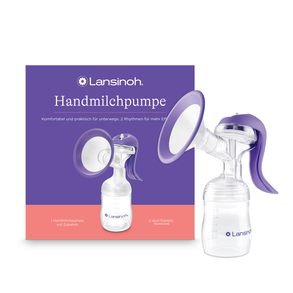 lansinoh-handmilchpumpe-manuelle-einzel-milchpumpe-mit-flexibler-silikon-brustha image 1