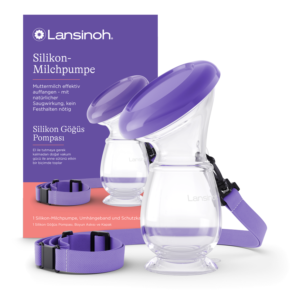 lansinoh-silikon-milchpumpe-manuelle-milchpumpe-zum-milchauffangen-aus-100-silik image 1