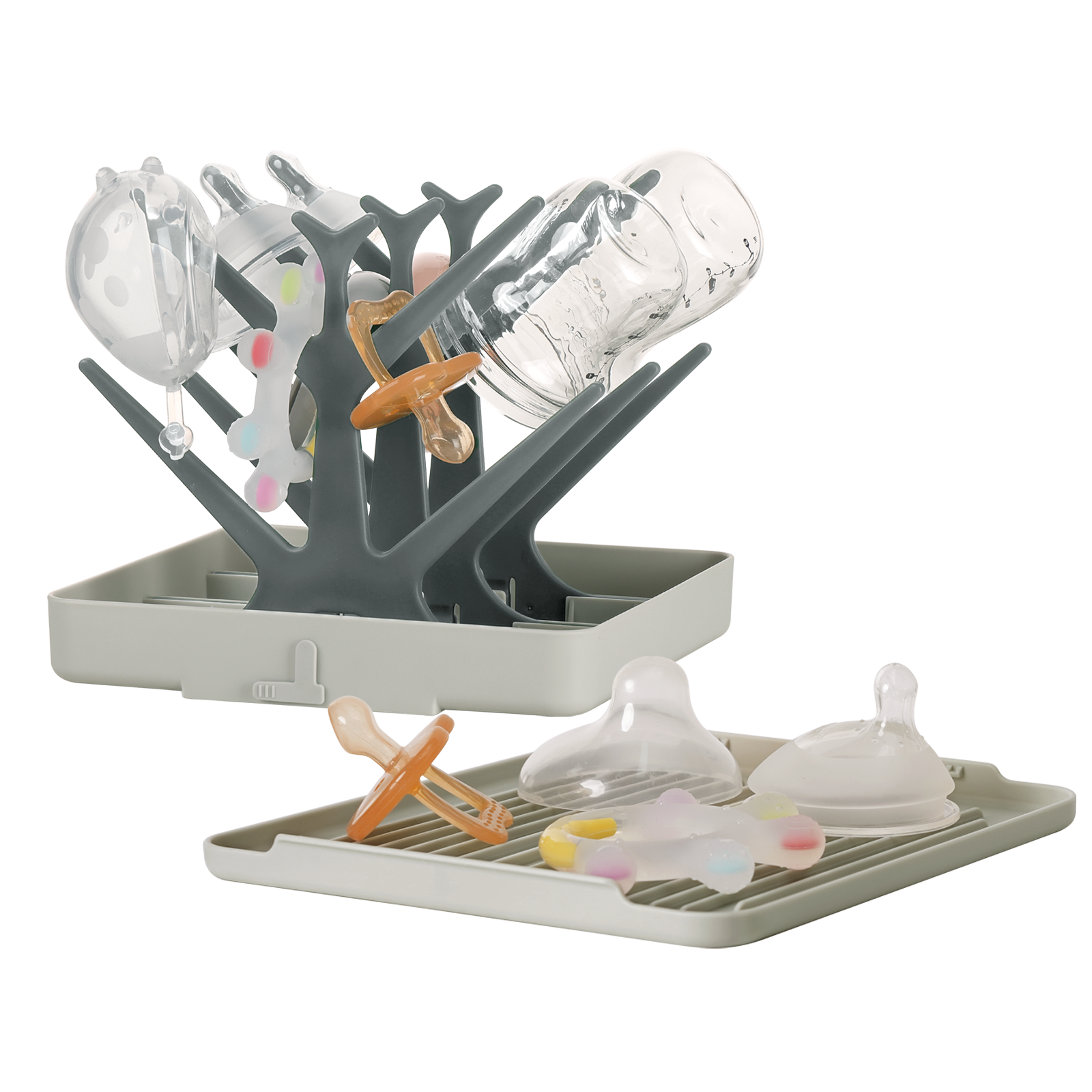 haakaa-easy-store-drying-tree-tray-set-mit-deckel-trockenst-nder-f-r-flaschen-sc image 1