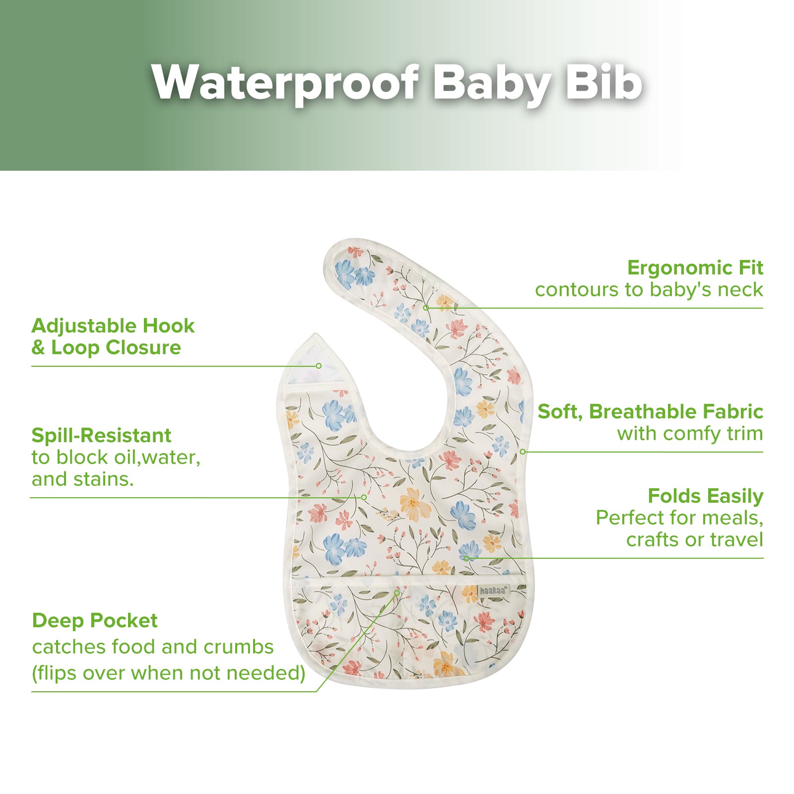 haakaa-easy-fold-baby-bib-2er-set-faltbares-wasserabweisendes-l-tzchen-mit-kr-me image 5