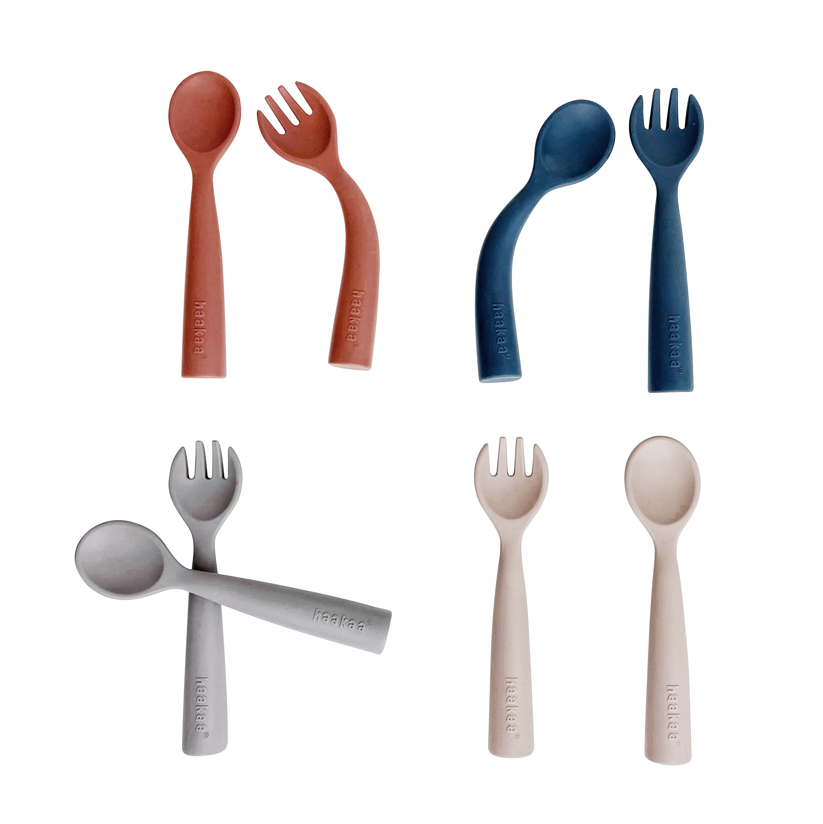 haakaa-bendy-silikon-besteck-set-biegbares-l-ffel-gabel-set-f-r-babys image 1